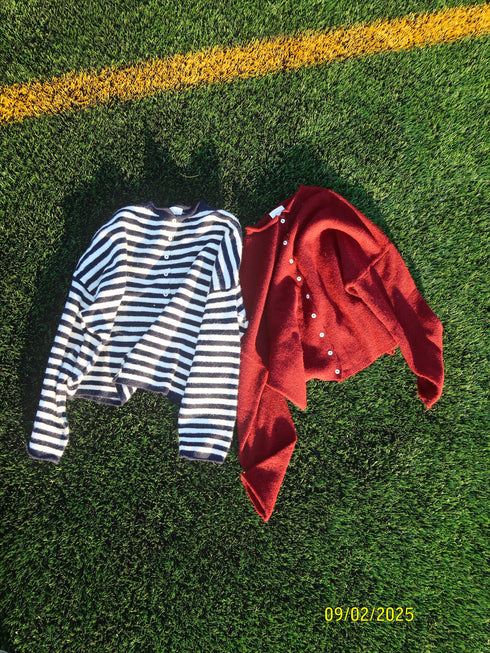 Coco Cutie Cardigan // Navy Stripe